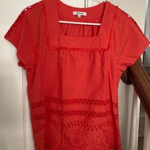 Coral Madewell top size S Like New